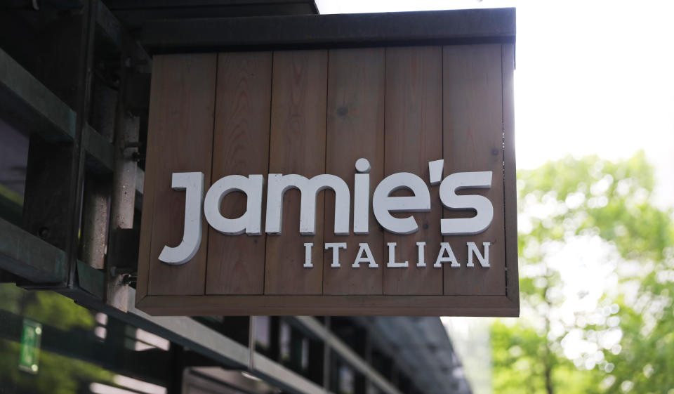 A general view of Jamie's Italian London Bridge restaurant, as the celebrity's restaurant group went into administration, putting up to 1,300 jobs at risk. In total, 25 restaurants are affected by the move, 23 of which are from the Jamie's Italian chain. Picture date: Monday May 21, 2019. Photo credit should read: Isabel Infantes / EMPICS Entertainment.