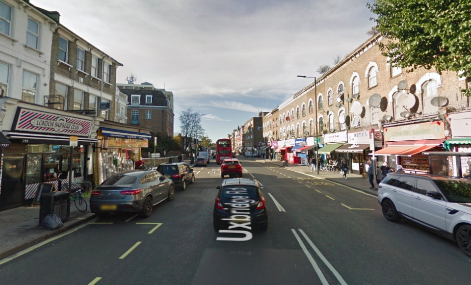 The teenager died at the scene in Uxbridge Road, Shepherds Bush (Google)