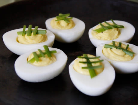 Football Deviled Eggs