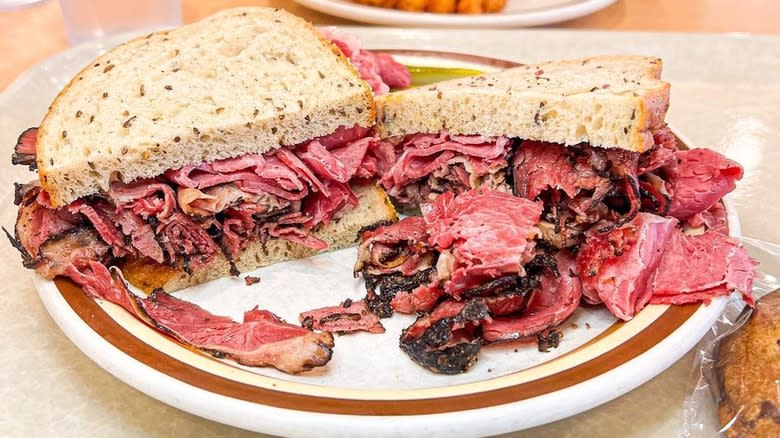 Manny's cafeteria pastrami sandwich