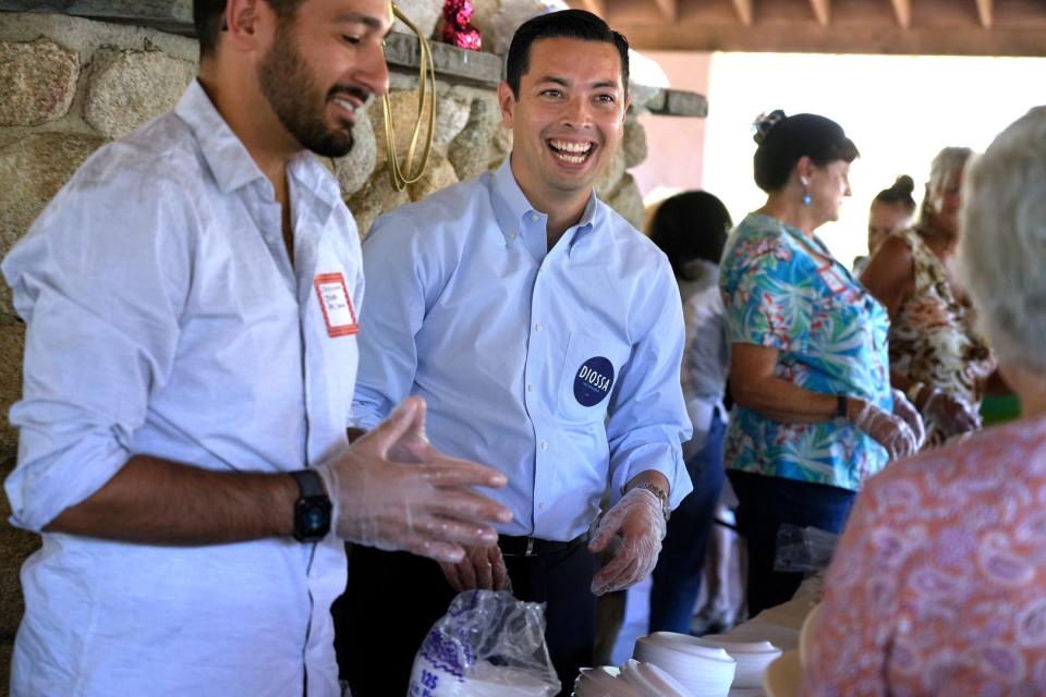 James Diossa at the Johnston Senior Barbecue in Johnston Memorial Park on Aug 19.