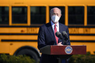 FILE - In this March 15, 2021 file photo, Gov. Tom Wolf speaks at a COVID-19 vaccination site setup at the Berks County Intermediate Unit in Reading, Pa. A recent spike in coronavirus cases in some states has led one of the nation's top health experts to suggest that governors could “close things down” like they did during previous surges. But that doesn't appear likely to happen — not even in states led by Democratic governors who favored greater restrictions in the past. (AP Photo/Matt Rourke, File)