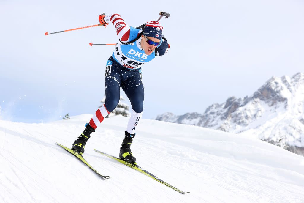 Leif Nordgren competes in the Men's 10 km Sprint Competition (Alexander Hassenstein / Getty Images)