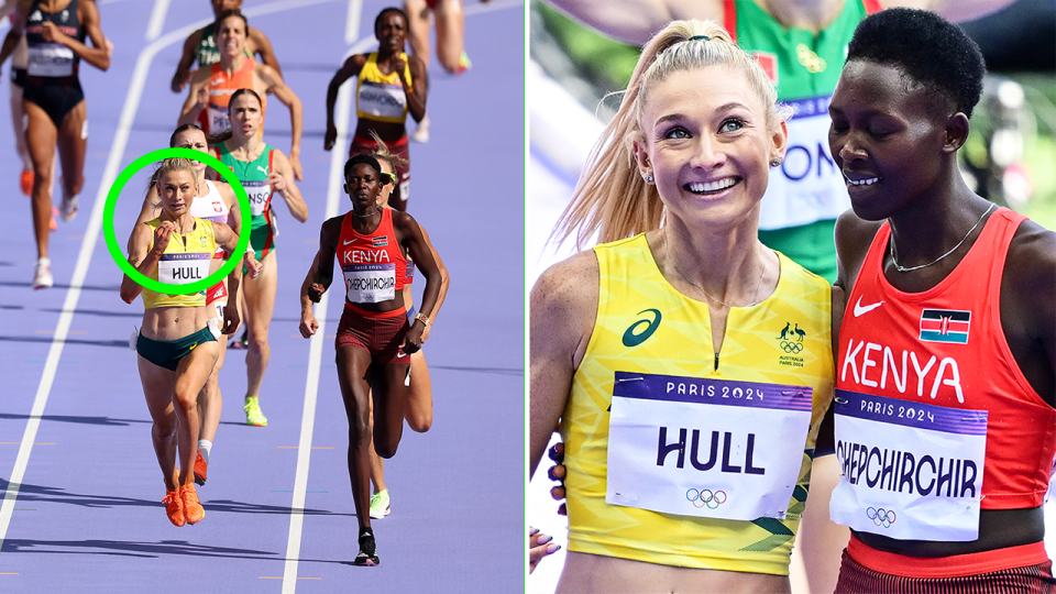 Aussie fans were frustration after many missed medal hopeful Jess Hull's 1500 metre heat because Channel Nine opted to show replays on the main channel. (Getty Images)