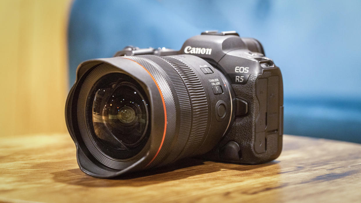  Canon RF 10-20mm f/4L IS STM lens mounted to a Canon EOS R5. 