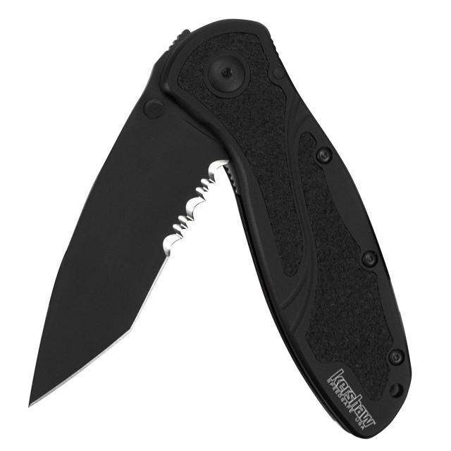 TRUE Tactical Knife  Partially Serrated Knife Blade with Lightweight  Minimalist Handle Featuring Emergency Glass Breaker and Pocket Clip, Black,  One Size 