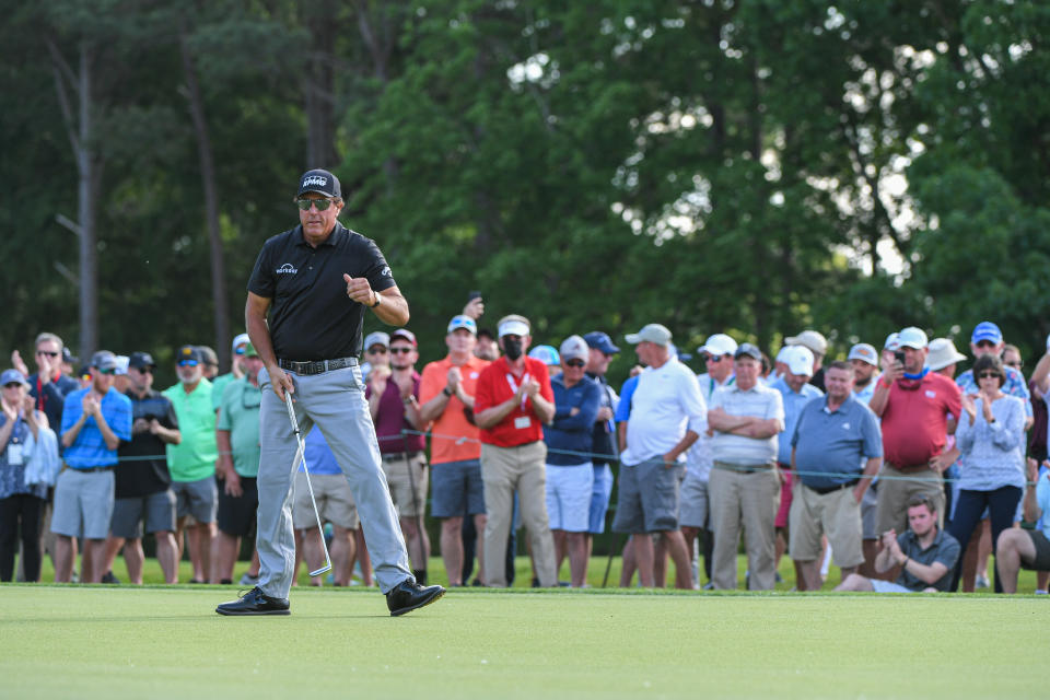 Phil Mickelson at the 2021 Wells Fargo Championship