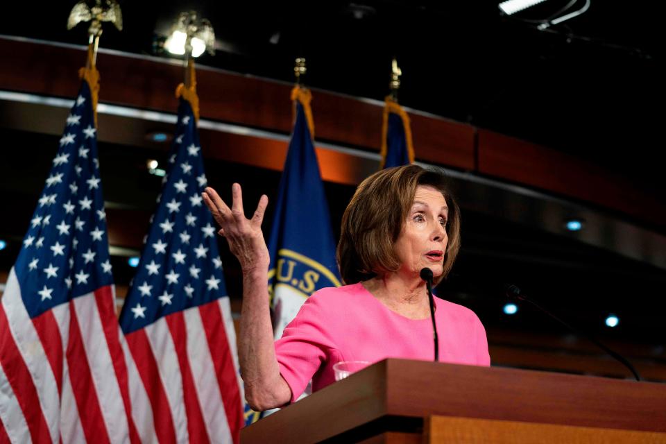 House Speaker Nancy Pelosi at the Capitol in Washington, D.C., on March 26, 2020, her 80th birthday.