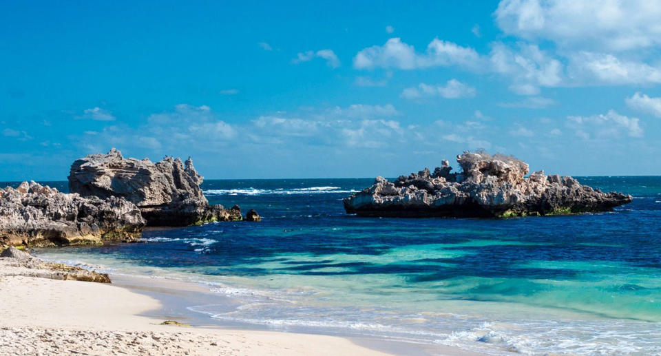 Beach and rocks at Point Peron in WA 