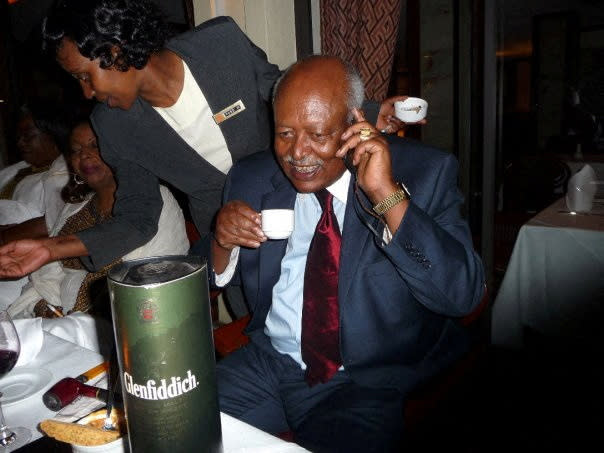 Tsegaye Tadesse attends his retirement party, in Nairobi