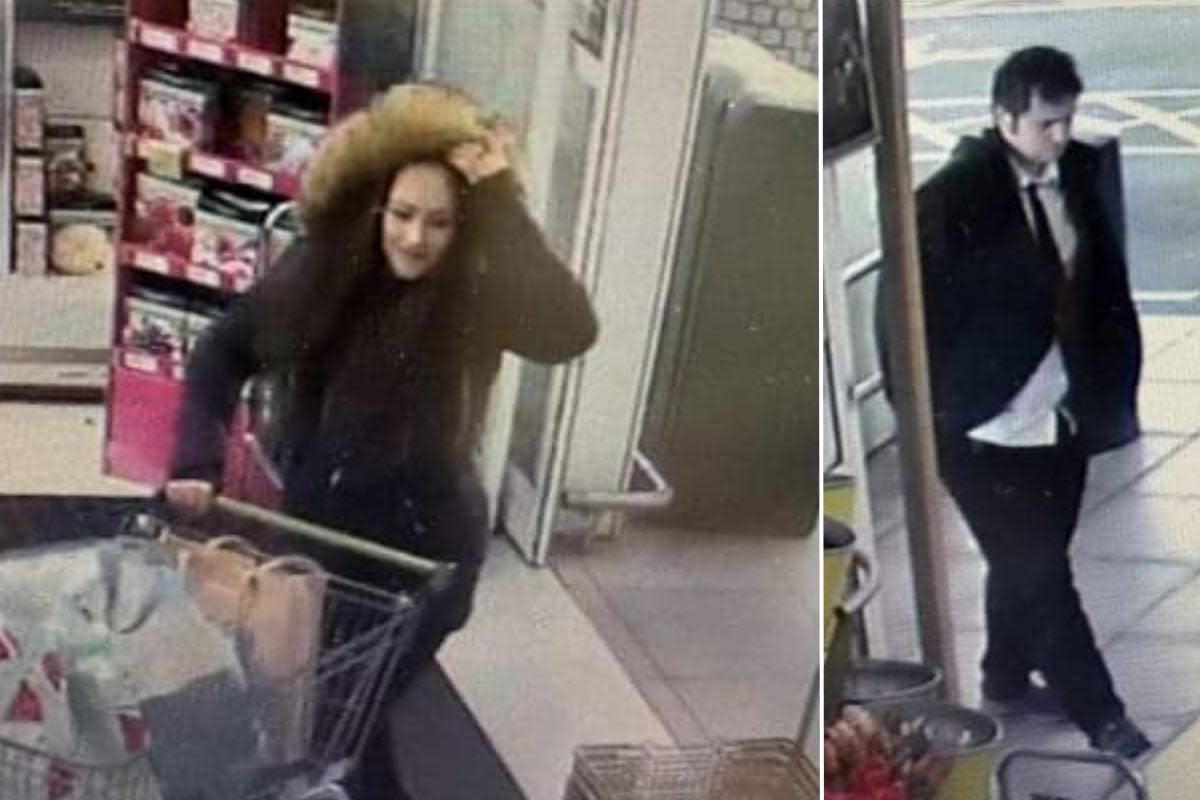 Two people sought by police <i>(Image: Hampshire and Isle of Wight Constabulary)</i>