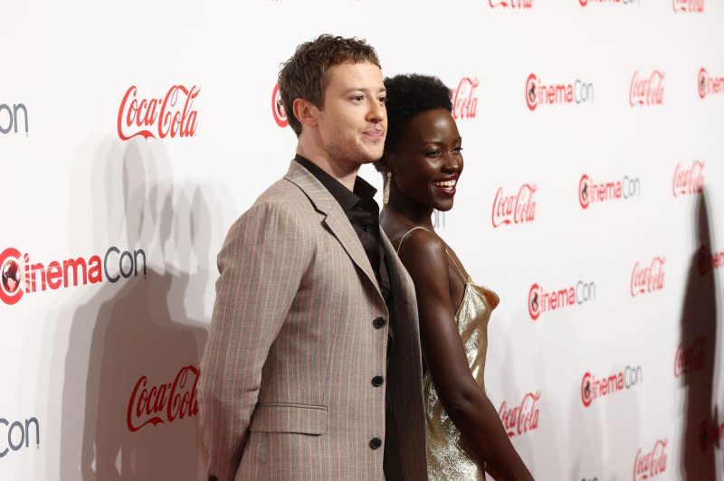 Joseph Quinn (L) and Lupita Nyong'o attend the CinemaCon Big Screen Achievement Awards on Thursday. Photo by James Atoa/UPI