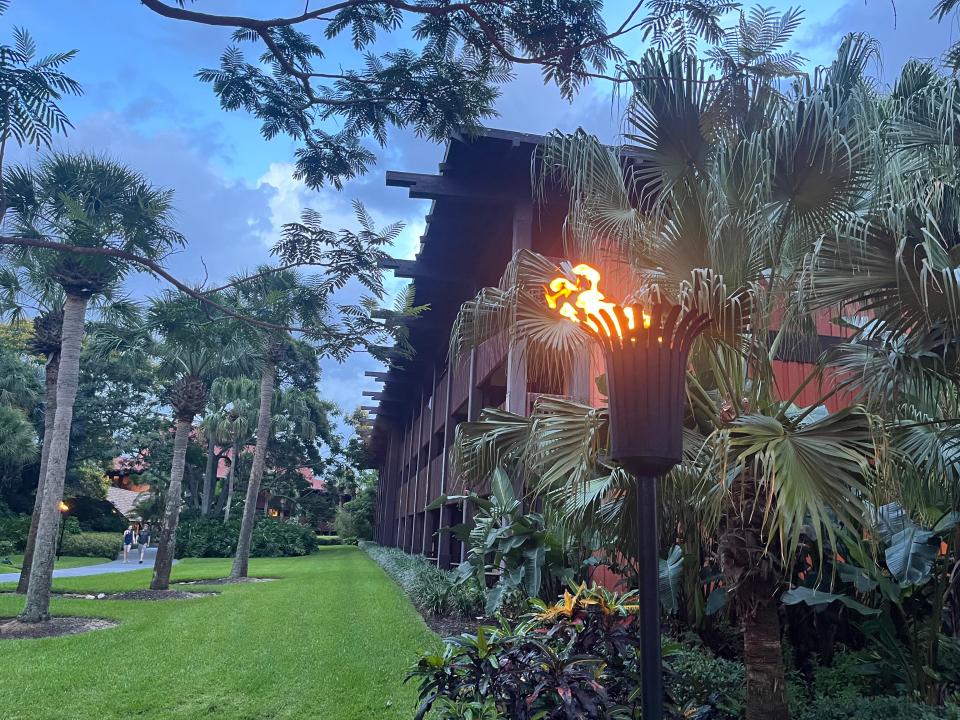 side of pago pago building at disney's polynesian resort