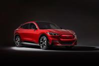 <p>Ford’s first ever all-electric SUV, arrives with plenty of chatter about its name. How does a modern and practical EV with a vegan leather interior relates to the original Ford Mustang, a throaty, thirsty two-door muscle car? </p><p>Aside from a few shared styling details like the raised front haunches, the short answer seems to be that the marketers at Ford want the world to be as excited about it as they are.</p><p>If you just appraise the Mach-E on its own terms though, you’re left with a very likeable, technical and capable alternative to the Tesla Model Y and Polestar 2.</p><p>With looks that stand out in this segment, very handy range and a well-pitched interior, it moves well too considering its size; the Extended Range AWD version manages a 0-62mph time of 5.1 seconds and produces 346hp. And coming soon is a GT that looks set to become the world’s fastest accelerating electric SUV of all.</p>