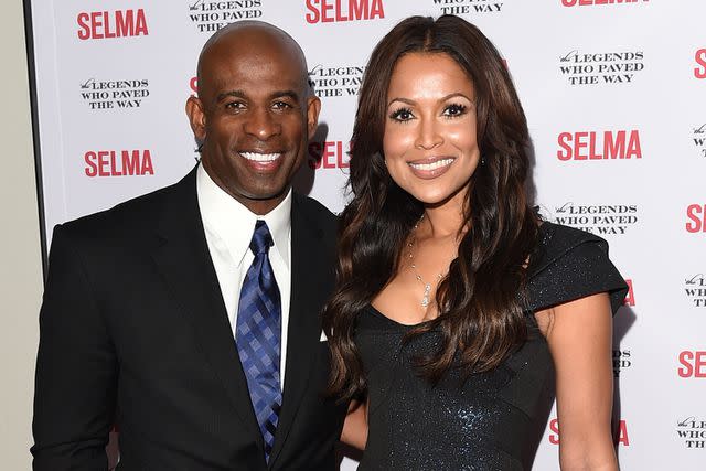 <p>Jason Merritt/Getty</p> Deion Sanders and Tracey Edmonds