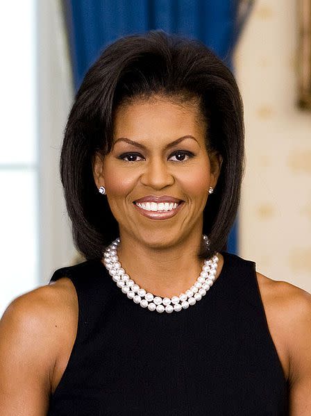 <i>Michelle Obama’s outfit was criticised in her portrait [Photo: White House]</i>