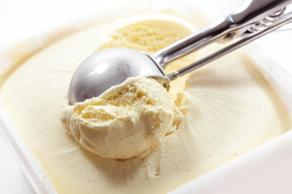 ice cream being scooped