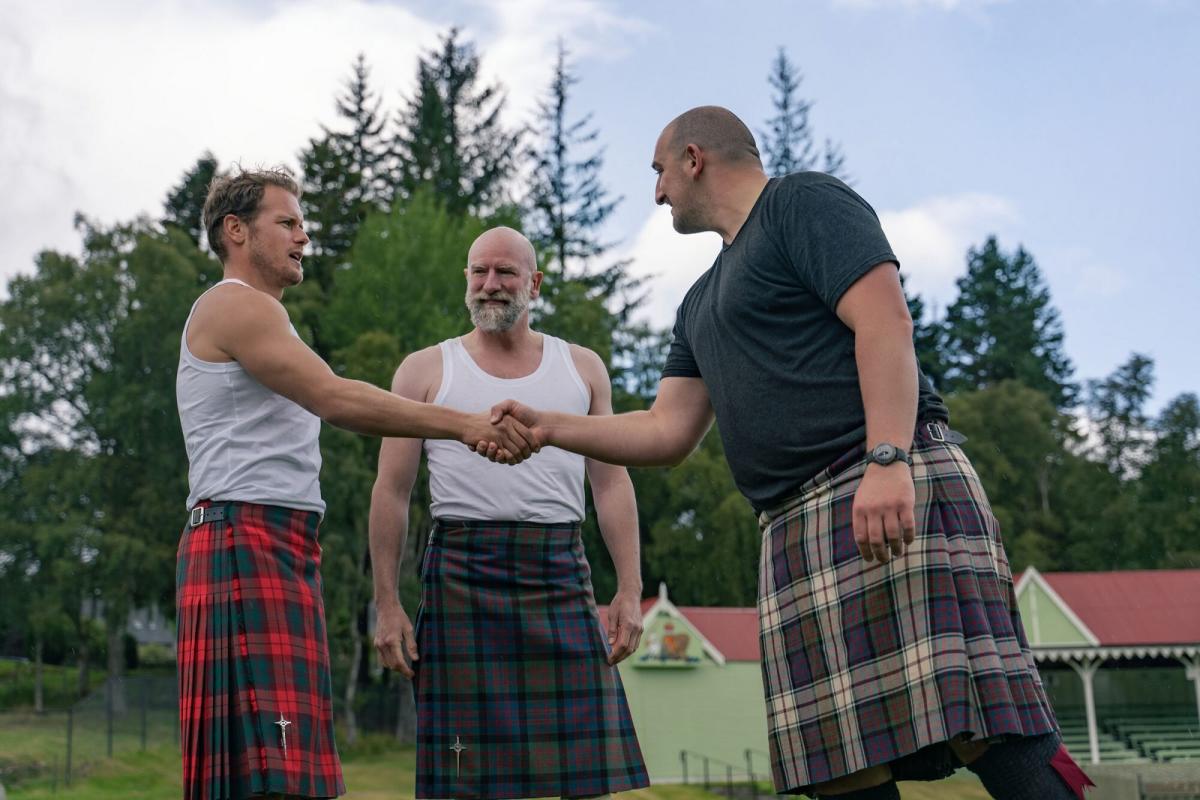 Sam Heughan Talks Kilt-Wearing Etiquette, How Skinny-Dipping in Men in Kilts Helped Cure a Hangover