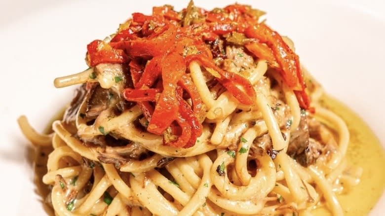 braised lamb spaghetti