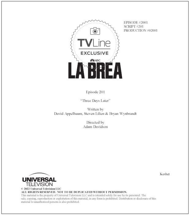 La Brea Season 2 Premiere