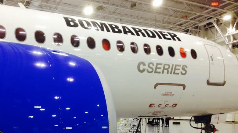 Bombardier CS300 takes off for 1st test flight