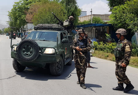 Afghan security forces arrive at an area where explosions and gunshots were heard, in Jalalabad city, Afghanistan, July 28, 2018. REUTERS/Parwiz