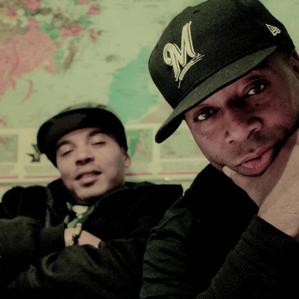 <span class="caption">Milwaukee rap artists Viva Fidel (left) and Gat Turner.</span> <span class="attribution"><a class="link " href="https://gatturner.bandcamp.com/track/in-killwaukee" rel="nofollow noopener" target="_blank" data-ylk="slk:Gat Turner and Viva Fidel;elm:context_link;itc:0;sec:content-canvas">Gat Turner and Viva Fidel</a></span>