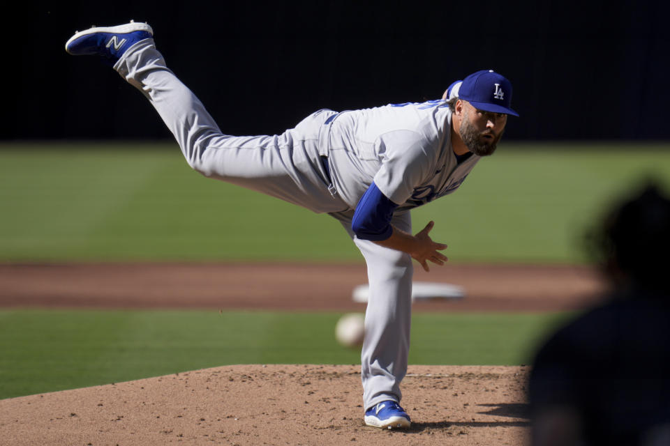 Lance Lynn was in the midst of his worst MLB season when the Los Angeles Dodgers traded for him. Now it's up to L.A. to figure out how to turn things around for the veteran pitcher. (AP Photo/Gregory Bull)