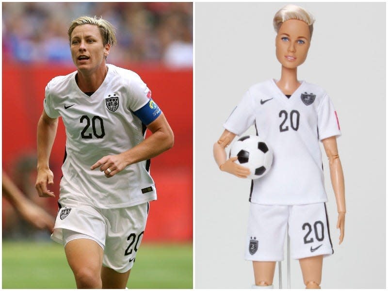 Abby Wambach as a Barbie in a composite image