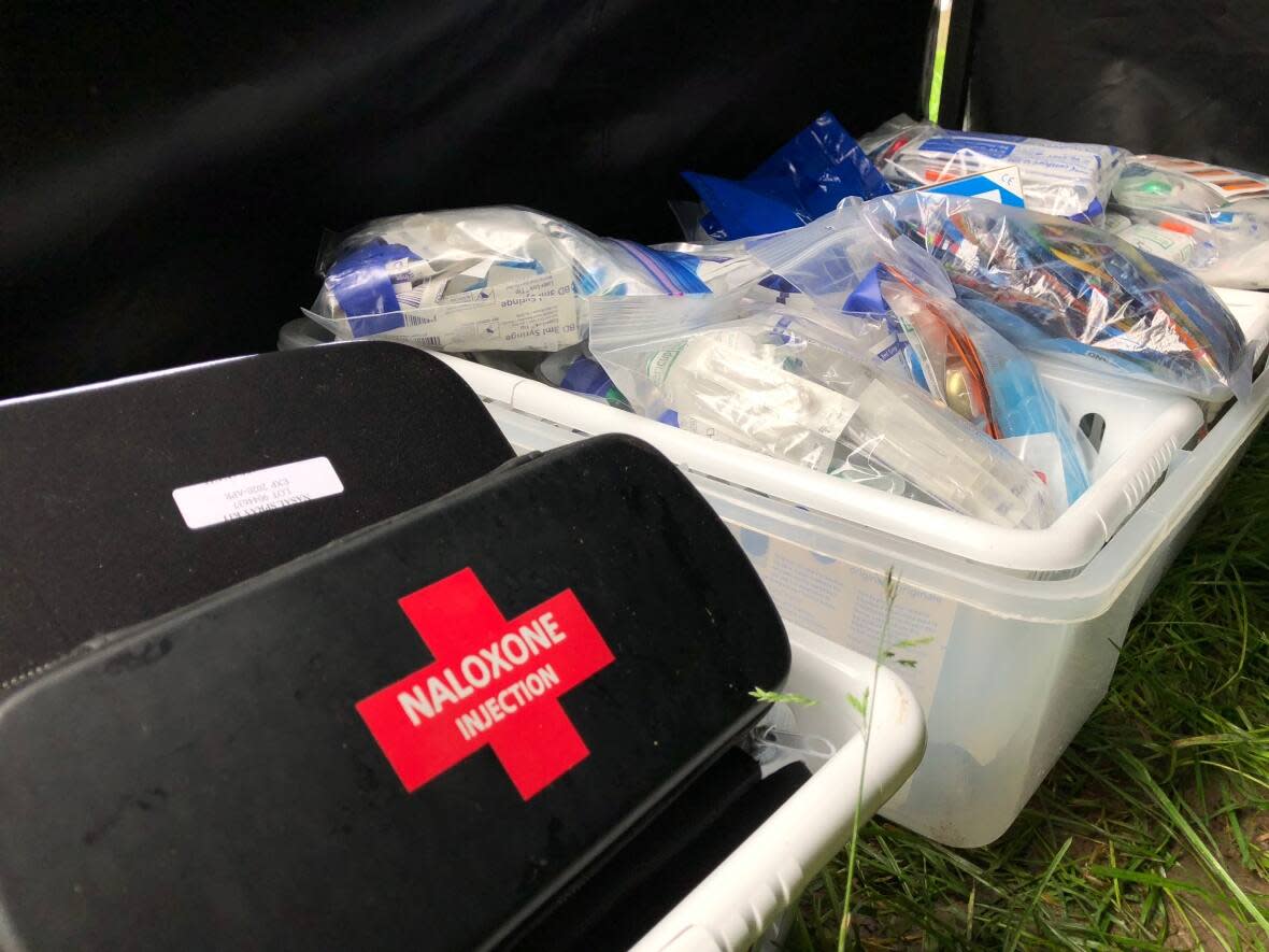 The Strathcona health hub is planned for a former storefront, with services including an overdose prevention site. (Flora Pan/CBC - image credit)