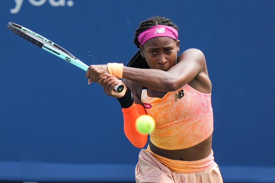 Coco Gauff, the No. 7 ranked womens singles player, advanced to the 2023 Western & Southern Open round of 16 by defeating Mayar Sherif on Wednesday night.