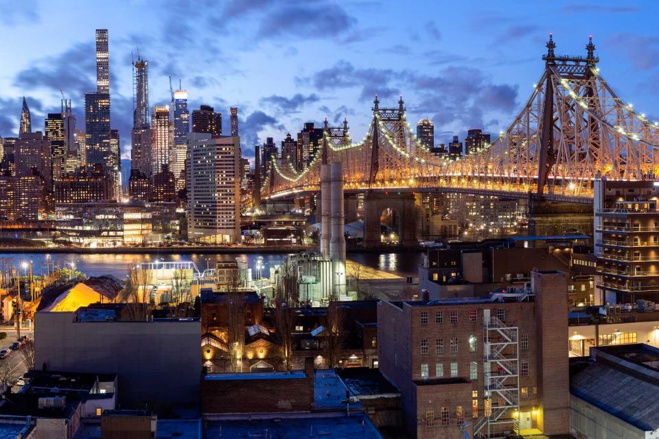 Blue Hour, Queensboro Bridge, New York City, New York, America