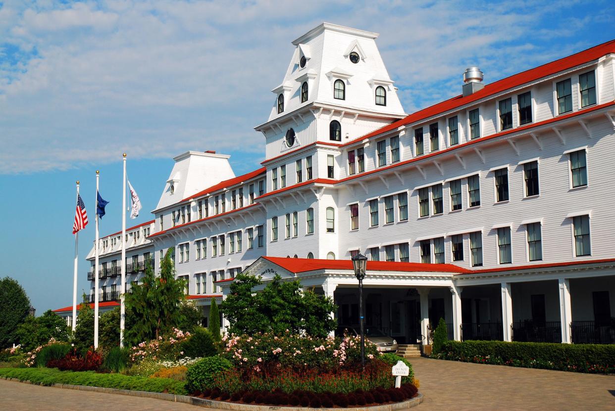 Portsmouth, NH, USA The Wentworth by the Sea Hotel, a grand style hotel, continues to receive guests near Portsmouth, New Hampshire