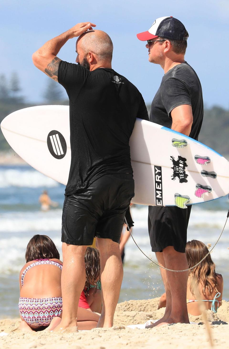 Matt Damon's family beach day in Byron Bay