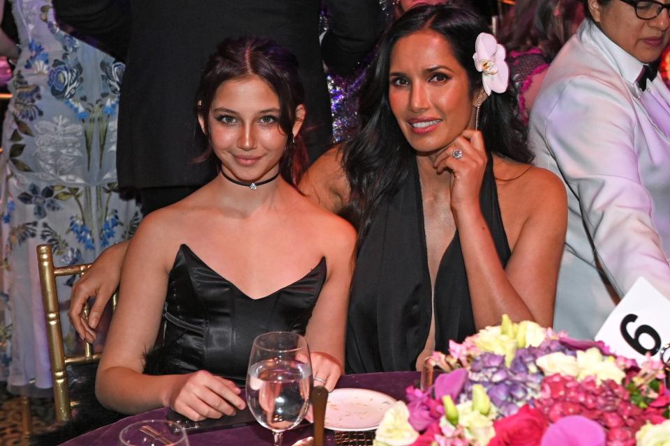 Krishna Thea Lakshmi-Dell and EndoFound co-founder Padma Lakshmi attend Endometriosis Foundation Of America's (EndoFound) 11th Annual Blossom Ball at Cipriani 42nd Street on March 20, 2023 in New York City.