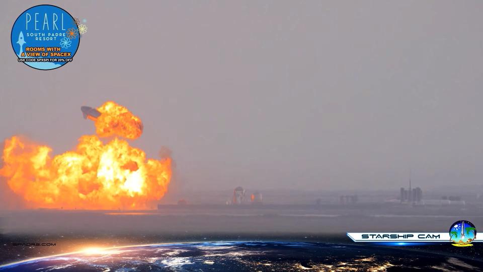 sn10 starship explosion landing spacex