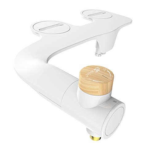 Bio Bidet Essential Bidet Toilet Attachment in White with Dual Nozzle, Fresh Water Spray, Non E…