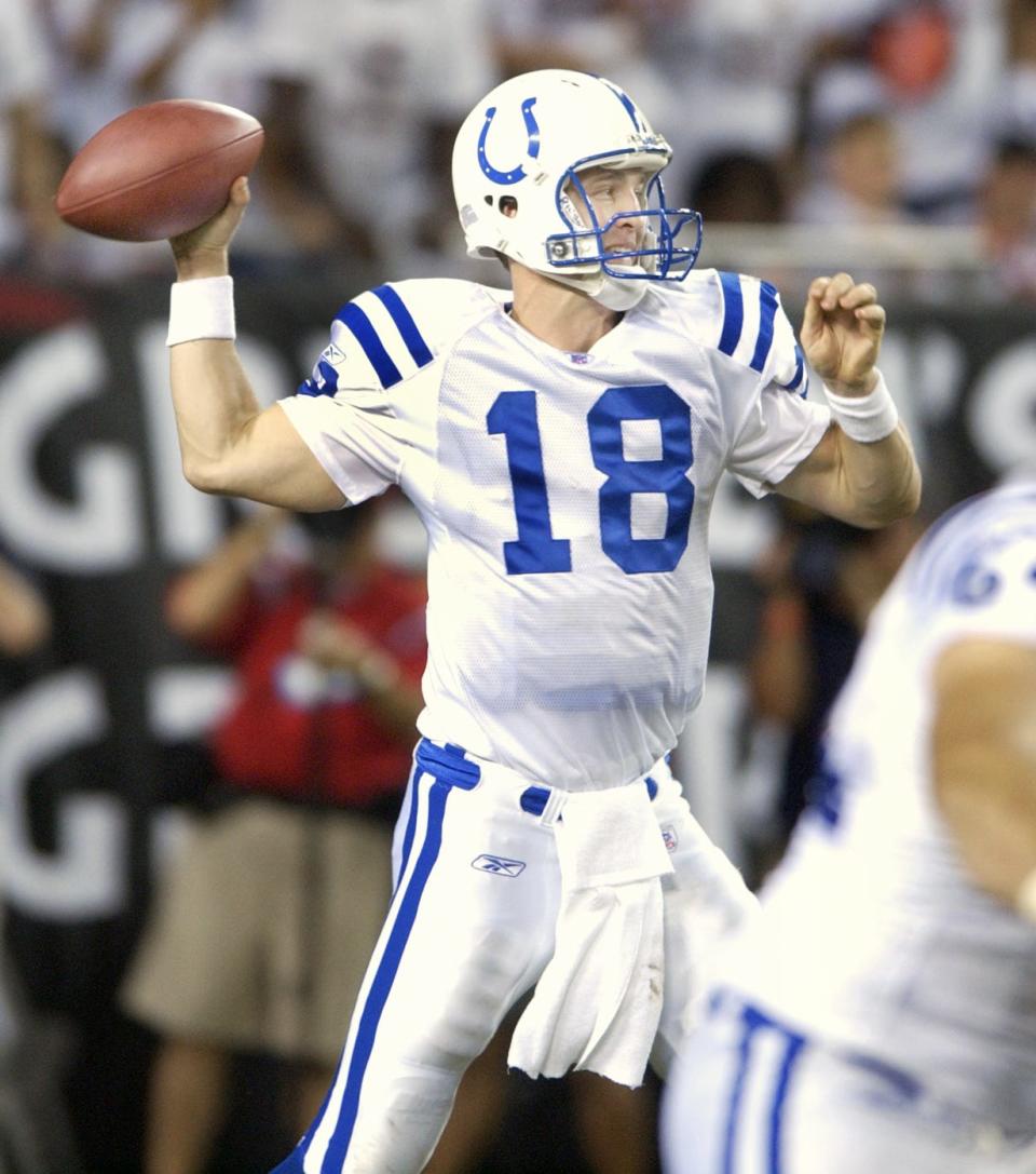 Peyton Manning quarterbacked the Colts to a Super Bowl title.