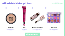 <p>Maybelline, NYX, Makeup Revolution, and Colourpop. (Art by Quinn Lemmers for Yahoo Lifestyle) </p>
