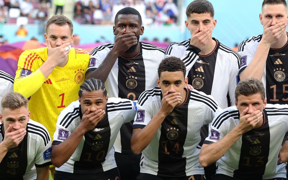 Germany players' silent protest ahead of the defeat to Japan – Hansi Flick denies mutiny as Germany seek to avoid another World Cup humiliation - Alexander Hassenstein/Getty Images 