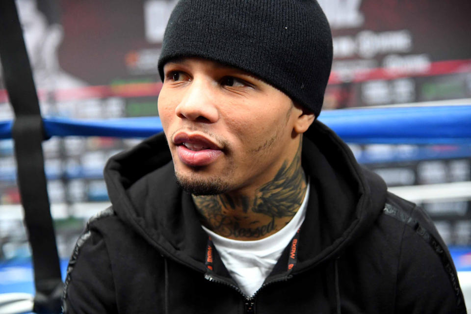 WBA Super Featherweight World Champion Gervonta Davis speaks to media during workout for his upcoming fight against Hugo Ruiz at Churchill Boxing Club on February 6, 2019 in Los Angeles, California. (Photo by Jayne Kamin-Oncea/Getty Images)