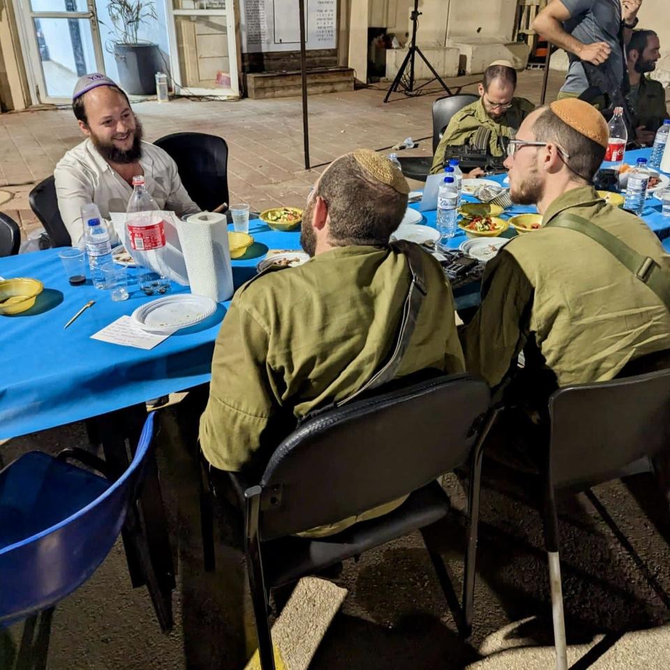 During their visit to Israel last week, four rabbis affiliated with Palm Beach Synagogue hosted barbecues for hundreds of Israeli soldiers.