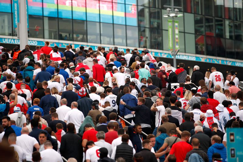 Euro 2020 - Fans gather for Italy v England