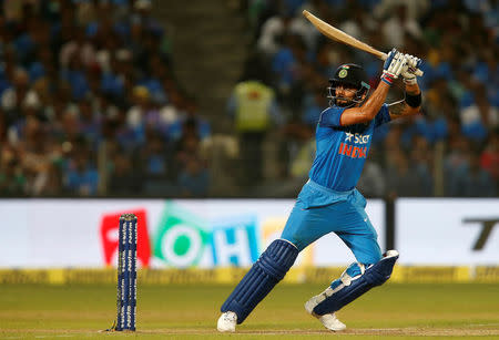 India's captain Virat Kohli plays a shot. REUTERS/Danish Siddiqui