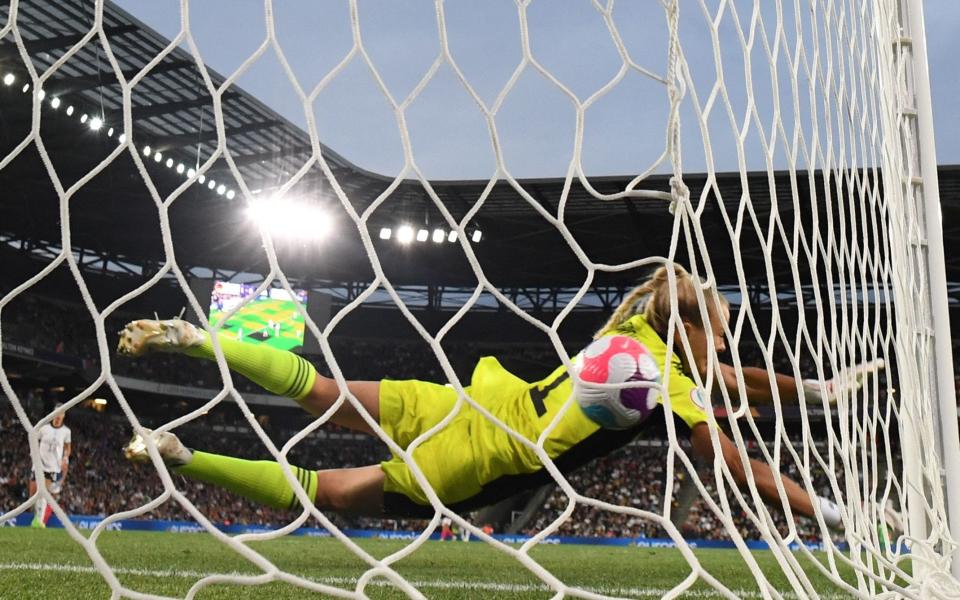 Germany's goalkeeper Merle Frohm scored an unfortunate own goal - AFP