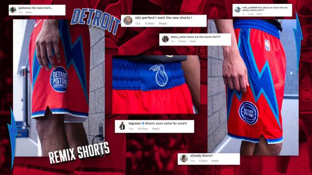 Nike Pistons Remix Shorts / X-Large