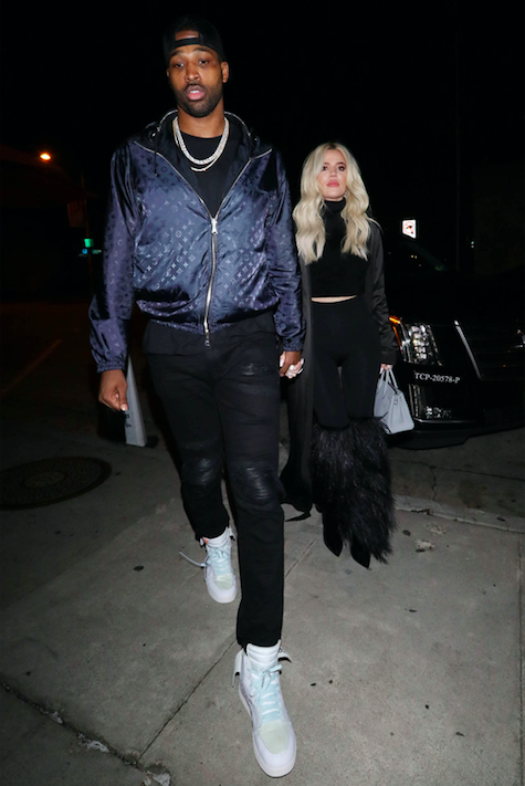 Khloe Kardashian and Tristan Thompson pictured in LA last month. Photo: Getty