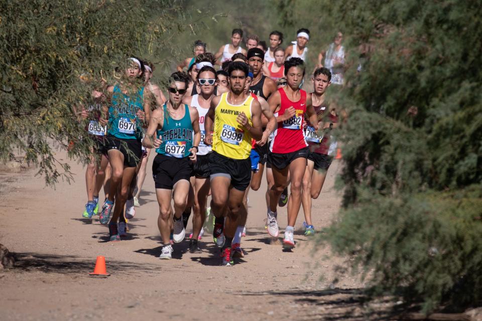 The Division 1 Boys AIA State Cross Country State Championship race, November 13, 2021, at the Cave Creek Golf Course, 15202 N. 19th Ave., Phoenix.
