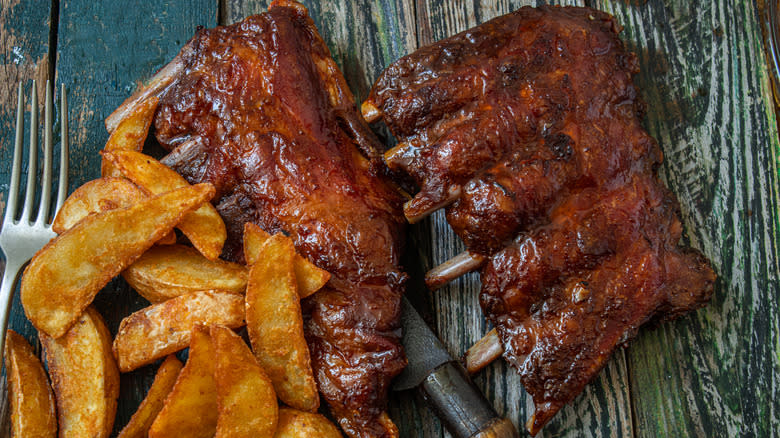  bourbon marinated ribs