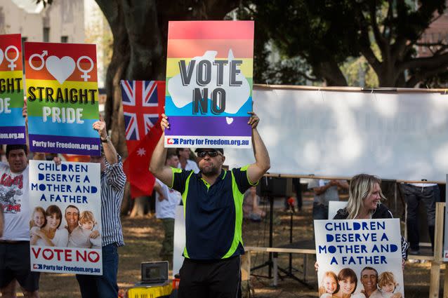 'No' campaign banners will also be banned. Source: Getty